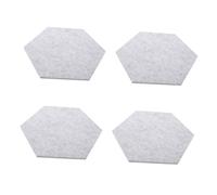 WHAMVOX 4Pcs Hexagonal Soundproofing Mats Silver Grey Acoustic Panels for Home Office Studio Wall Noise Reduction Background Wall Decor