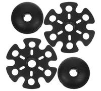 WHAMVOX 4pcs Hiking Pole Tip Replacement Mud Basket Rubber Foot Cover Black for Trekking Poles and Walking Sticks, Hiking Outdoor Activities
