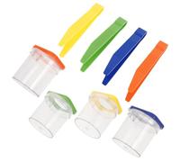 WHAMVOX 4Pcs Insect Viewer Box Transparent Magnifying Container for Nature Exploration with Tweezers Educational Science Tool for Boys and Insect Observation Kit