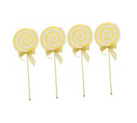 WHAMVOX 4pcs Large Foam Lollipop Props Jumbo Handheld Candy Sticks for Kindergarten Classroom Decoration and Performance Interactive Photo Props for Christmas Wedding Party