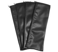 WHAMVOX 4pcs Microphone Case Leather Mic Holder Pack Zip Pouch Carry Bag Scratch for Singers