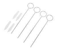 WHAMVOX 4pcs Piano Tuning Tool Metal Treble Mute Sticks with Round Handles Mute Clamps for Professional Piano Repair and Middle Voice Tuning Equipment