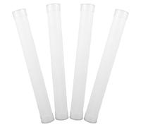 WHAMVOX 4pcs Plastic Storage Tubes with Caps, 31cm Length Pp round Containers, Poster Carrier and Document Storage Tubes for Mailing, Shipping, and Small Parts Organization