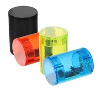 WHAMVOX 4pcs Plastic Ukulele Finger Shakers Sand Bells for Guitar Banjo Music Bands Colorful Instrument Accessories Black Red Blue Green