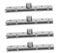 WHAMVOX 4pcs Rotatable Central Pivot Hinges Stainless Steel Hidden Door Fittings for Wooden Cabinet Aluminum Frame Doors with Up and Down Connection Practical
