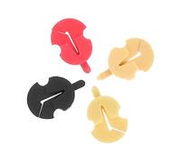 WHAMVOX 4pcs Rubber Violin Mute Silencers for Practice for Violinists Fiddle Mutes Yellow Red Black and Cream Easy to Use and Protects Your Instrument