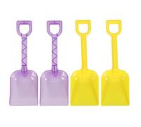 WHAMVOX 4pcs S Beach Sand Shovel Set Colorful Plastic Beach Scoops Outdoor Sand for Boys Purple and Yellow