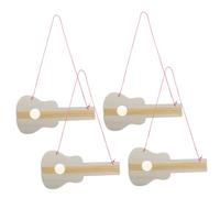 WHAMVOX 4pcs Unfinished Wooden Guitar for DIY Painting and Craft Activities Sturdy Wood Musical Instruments for Kindergarten Projects and Home Decor Creative Art for Boys