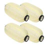 WHAMVOX 4pcs Waterproof Lantern Shade Lampshade Outdoor Decor Decorative Lantern Outdoor Decorative Indoor Traditional Restaurant Japanese Home Decor Beige Silk