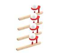 WHAMVOX 4pcs Wooden Floating Blow Balls for Funny Blowing Game for Hand-eye Coordination Breath Control and Family Party Entertainment