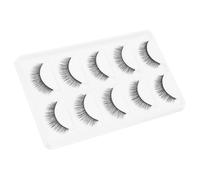 WHAMVOX 5 Pairs False Eyelashes Thick Dense Fiber Fake Lashes Natural and Beautiful Look, Reusable for Daily Life and Night out Makeup