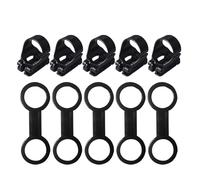 WHAMVOX 5 Sets Silicone Snorkel Keeper for Mask with Dual-loop Security Quick-install Replacement Clips for Diving Snorkeling Gear with Flexible Fit for Adult Scuba Accessories