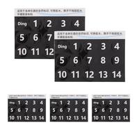 WHAMVOX 5 Sheets Black Pvc Handpan Drum Note Stickers for Beginners Wear-resistant and Removable Percussion Instrument Scale Decals for Practice and DIY Music Learning