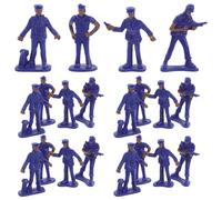 WHAMVOX 50pcs Police Model Miniature Figurine Set Realistic Policeman Toy Figure for Tabletop Decoration Male Policeman Character Models Adornment