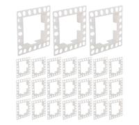 WHAMVOX 50pcs Type Switch Box Corner Guards Plastic Electrical Outlet Edge Protectors for Drywall Construction Painting Wall Switch Guard Cover Trim