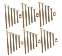 WHAMVOX 51pcs Bed Crib Screw Kit with Barrel Nuts Assortment Hex Socket Cap Screws Hardware Replacement for Furniture Cabinets Cribs and Headboards