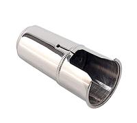 WHAMVOX 58Mm Saxophone Protective Cap for Treble Sax Made of Metal Prevents Falling on The Mouth Enhances Pure Tone Silver C53D Size S