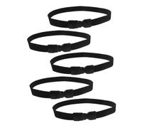 WHAMVOX 5pcs Adjustable Trash Can Ring Garbage Bag Holder Band Anti-fall Waste Bin Bag Fixing Band for Household Dustbins Suitable 68-78cm Perimeter Black