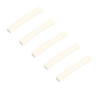 WHAMVOX 5pcs Bone Guitar Nuts 0.63x0.34cm Curved Top Replacement Parts for Acoustic and Electric Guitars, Musical Instrument Accessories Set