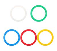 WHAMVOX 5Pcs Circus Juggling Rings Set 5 Colorful Hoops for Acrobatic Hand Tossing, Circus Ring Props for Party Tricks and Juggling Skills Practice in Performance and Entertainment