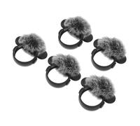 WHAMVOX 5pcs Lavalier Microphone Furry Windscreen Magnetic Design Dustproof Windproof Cover for Lapel Mic, for Interviews Mobile Use
