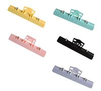 WHAMVOX 5pcs Music Sheet Clip Set Embossed Scale, Multi-color Practical Score Holder Clip for Instrument Practice and Music Book Page Holding Random Style