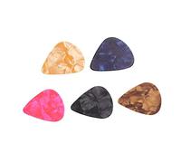 WHAMVOX 5pcs Professional Guitar Plectrums Small Compact Picks for Acoustic and Folk Guitar Stringed Instruments with Random Colours for Practice and Performance Random Color