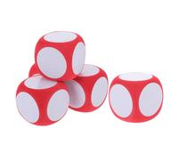 WHAMVOX 5pcs Red Blank Foam Dice Lightweight DIY Paintable Party Game Dice Classroom Teaching Props for Math Language Arts Social Studies Learning and Fun