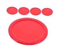 WHAMVOX 5PCS Red Mini Air Hockey Pucks Heavy Replacement for Table Hockey Game Accessories Family-friendly Use for Adults Interactive Play