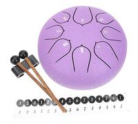 WHAMVOX 6-Inch Lotus Style Steel Tongue Drum 8 Note Ethereal Percussion Instrument for Beginners and Adults Portable Hand Drum for Music Lovers Meditation and Practice