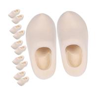 WHAMVOX 6 Pairs Miniature Dutch Wooden Dollhouse Shoes Unfinished Clogs for DIY Craft Projects Authentic Detailed Mini Wood Shoes for Dollhouse Micro Landscape and Desktop Decorations