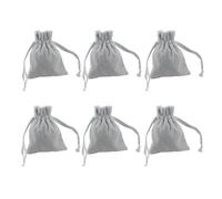 WHAMVOX 6 Pcs Cloth Velvet Drawstring Pouches for Makeup Travel Storage | Drawstring closure for easy access, organise light items neatly, fabric pouch set for women, compact bags for travel