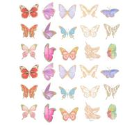 WHAMVOX 60pcs Gilding Butterflies Stickers for Scrapbooking and DIY Crafts Self-Adhesive Decorative Decals for Albums Diaries Laptops and Photo Journals Convenient Paste Design