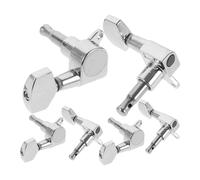 WHAMVOX 6pcs Acoustic Guitar Locking Tuners Full Closed Tuning Pegs with Large Ergonomic Handles for Easy Adjustment Wooden Guitar Compatibility for Beginners