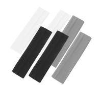 WHAMVOX 6pcs Breathable Stretchy Sports Headband for Women Moisture Wicking Workout Hairband for Yoga Running and Gym Activities Black White Grey