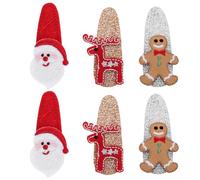 WHAMVOX 6pcs Christmas Hair Clips Set for Women, Comfortable to Use and Securely Fix Hair, Featuring Adorable Leather and Iron Christmas Themed Design, for Festival and Holiday