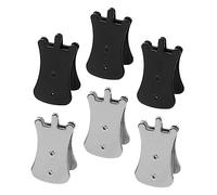 WHAMVOX 6Pcs Erhu Practice Mutes Sound Reduction Clips Assorted Silver and Black Erhu Accessories for Beginners Quiet Volume Control