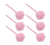 WHAMVOX 6pcs Fluffy Ballpoint Pen, Decorative Pom Pom Pen, Pink Plush Plastic, Smooth Writing, School Season Decor, Back to School and Students
