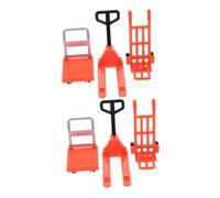 WHAMVOX 6PCS Forklift Set for Educational Engineering Vehicles Traffic Road Barricade Tools Learning Play Enhances Spatial Cognition and Problem Solving Skills