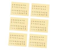 WHAMVOX 6pcs Kalimba Note Stickers Paper Musical Scale Stickers for Piano Beginners