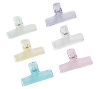 WHAMVOX 6pcs Medium Binder Clips for Paper, Versatile Plastic Binder Clamps to Organize and Store Documents, Diaries, Exam Papers, for Office and School Use During Graduation Season