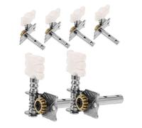 WHAMVOX 6pcs Silver Classical Guitar Tuning Pegs Replacement Parts with Pearled Buttons Acoustic Guitar String Tuning Machines and Ukulele Use