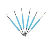 WHAMVOX 6pcs Solder Aid Tool Double-Sided PCB Repair Kit Carbon Steel Welding Auxiliary Tools for Electronics Maintenance and Circuit Board Error Correction Sky-Blue