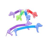 WHAMVOX 6pcs Telescopic Pop Tube for Party Sensory Stress Relief Cartoon Dog-shaped Decompression Plaything for Mental Health and Fun
