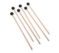 WHAMVOX 6pcs Wooden Marimba Mallets Professional Rubber Drumsticks for Percussion Instruments and Safe Ethereal Drum Hammers for Music Enthusiasts