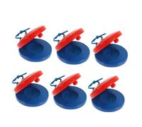 WHAMVOX 6pcs Wooden Orff Musical Instruments for Percussion Kindergarten Teaching Aid to Cultivate Rhythm and Musical Talent Red and Blue Castanets