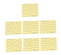 WHAMVOX 7 Pcs Guitar Fretboard Decals Sticker for Guitar with Adhesive Material, Easy to Disassemble, Professional and Practical Design, Yellow Colour, Helps Master the Fretboard