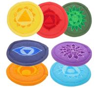 WHAMVOX 7pcs Tibetan Singing Bowl Cushions Embroidered Sound Bowl Holder Pads Polyester Cushions for Buddhist Sound Meditation Yoga Decor Medium Size