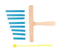 WHAMVOX 8-note Orff Wind Chime Percussion Instrument with Mallet, Solid Aluminum Alloy Tabletop Wind Chimes in Royal Blue, Beginner Musical Instrument and School Band Use