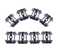 WHAMVOX 8pcs 1/75 Scale Model Train Plastic Wheels with Truck Frames for 2.4cm Gauge Tracks, DIY Assembly Railway Accessories for Model Train Repair and Science Projects